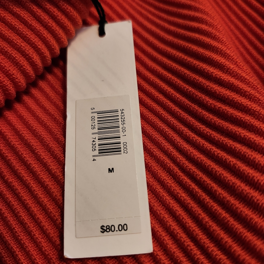 NWT Banana Republic Blood Orange Sleeveless Ribbed Knit Sweater Tank Top. Sz M - Picture 7 of 8